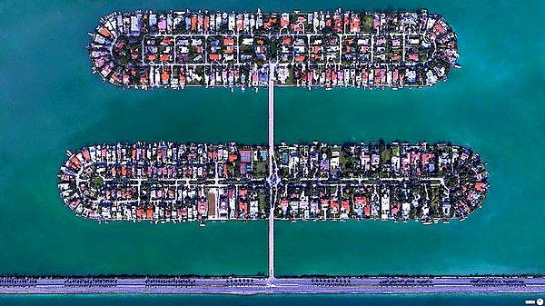 21. Palm Island / Hibiscus Island, Miami Beach, Florida, ABD