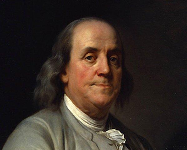 25. Benjamin Franklin.