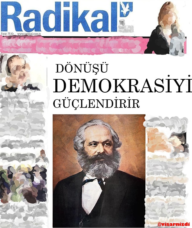 8. (Her ne kadar basılı gazeteciliği bitirse de) Radikal de böyle bir manşetle çıkardı