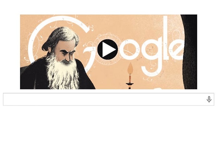 Google'dan Tolstoy'a Özel Doodle