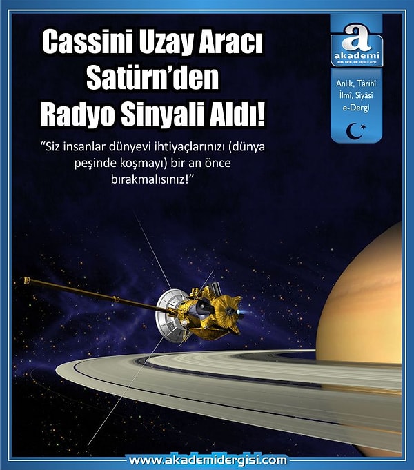 6. cassini uzay aracı satürnden radyo sinyali almıştır !!!