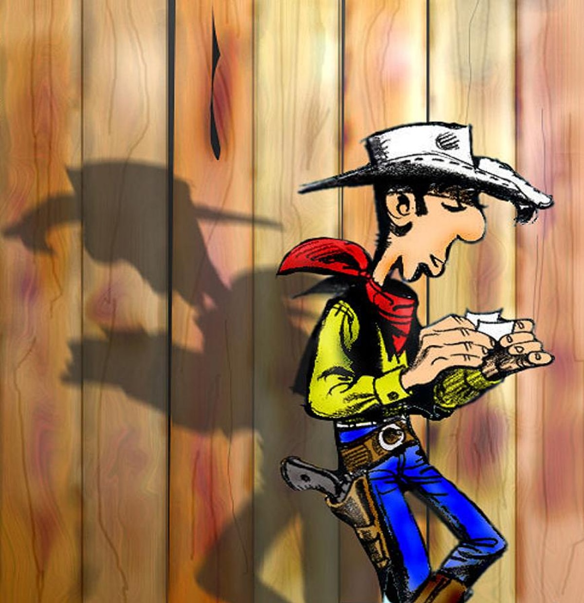 Счастливчик люк Lucky Luke. Red Kit. Счастливчик люк арт.