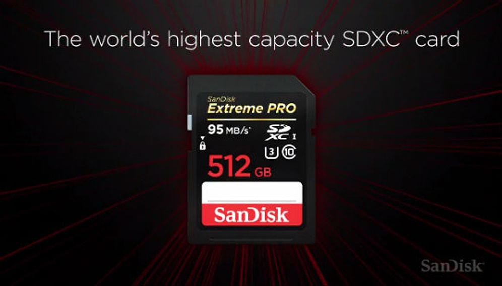 Sandisk'ten 512 GB'lık Hafıza Kartı
