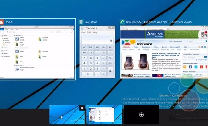 Windows 9'un Sanal Masaüstü İşlevi Sızdı!