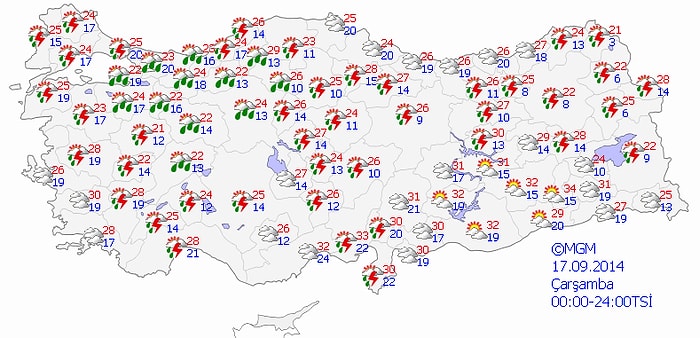 Kuvvetli Yağışlara Dikkat!