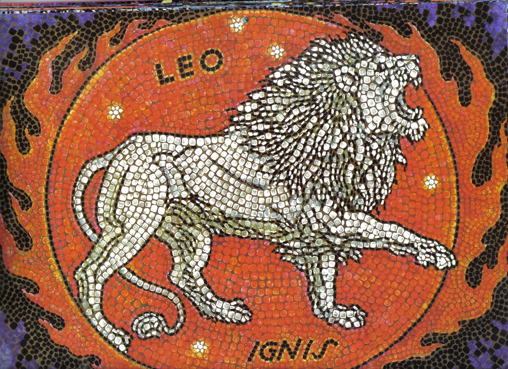 Гороскоп льва лошади. Знак зодиака Лев. Мозаика знаки зодиака. Лев символ. Знаки зодиака в мозаике.