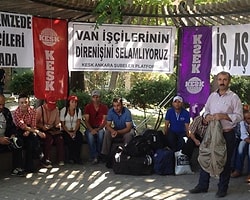 500 Km Yürüyen Vanlı Depremzedeler Ankara'da Eylemde