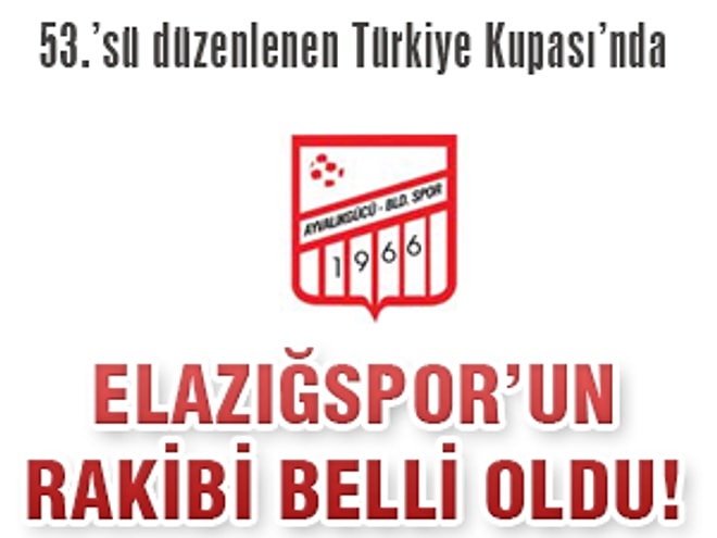 ELAZIĞSPOR’UN KUPADA RAKİBİ AYVALIKGÜCÜ BLD.