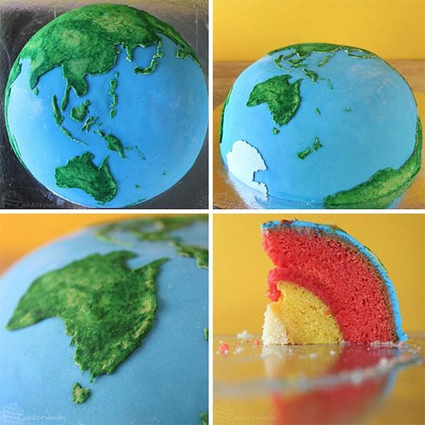 16. Tüm ayrıntıları düşünülmüş Dünya pastası