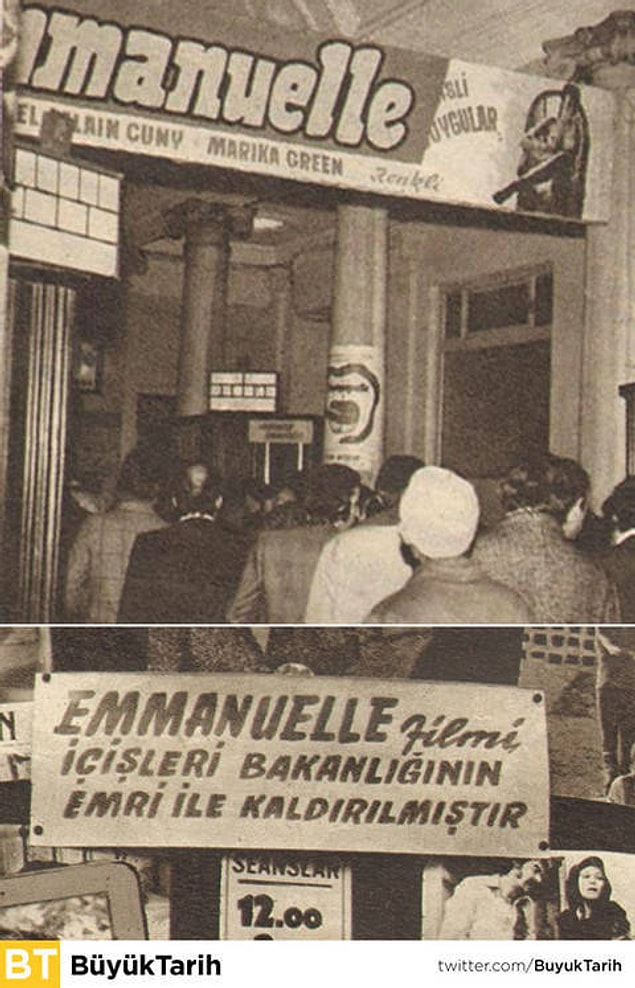 17. Gösterime girdikten bir yıl sonra yasaklanan Emanuelle.
