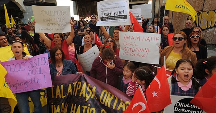 Şişli'de 'İmam Hatip Sınıfı' Protestosu