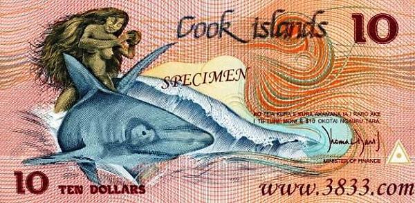 13. Cook Adaları'nın 10 Dolar'lık Banknotları