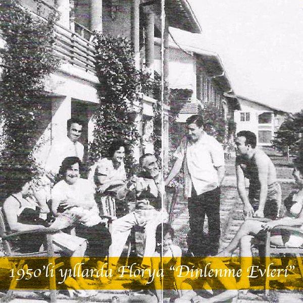 7) 1950’li yıllarda Florya’da yazlıkçılar için yaptırılmış “Dinlenme Evleri”nden bir fotoğraf…