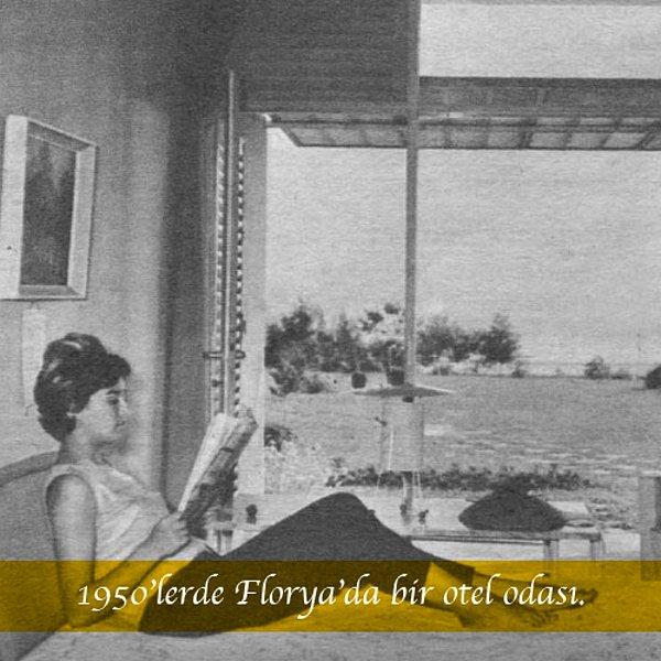 8) 1950’li yıllarda Florya’daki bir dinlenme tesisinde çekilmiş hatıra fotoğrafı…