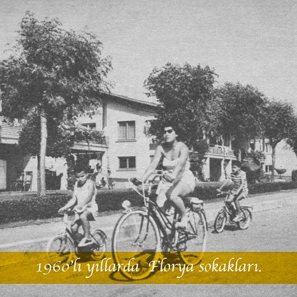 9) 1960’lı yıllarda Florya sokaklarında bisiklet keyfi. Yazlıkçıların o yıllarda rağbet gösterdiği Florya sokaklarını en iyi anlatan fotoğraflardan biri…