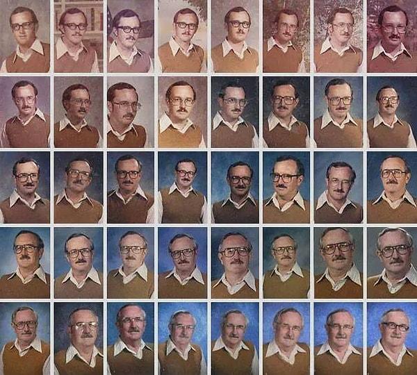 14. 40 yıl boyunca aynı kıyafetle fotoğraf çektiren işsiz öğretmen.
