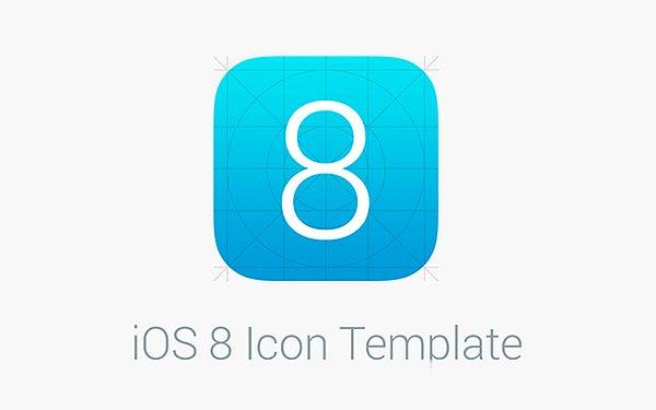 iOS 8 Ikon Şablonu