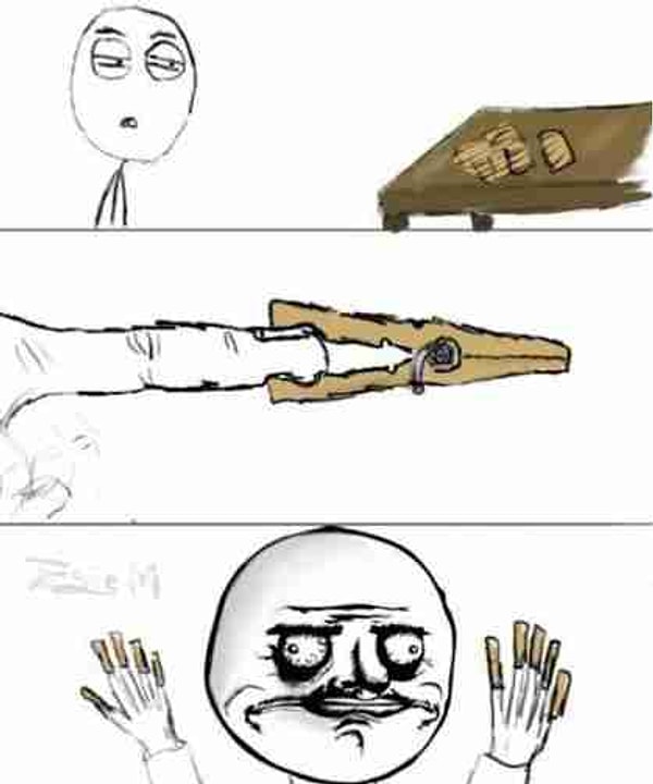 29. Надевать прищепки на пальцы.