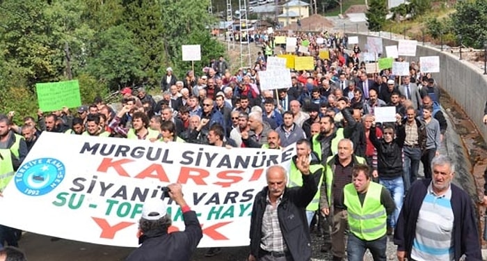 Artvin Murgul'da 3 Bin Kişi Siyanür Havuzuna Karşı Yürüdü