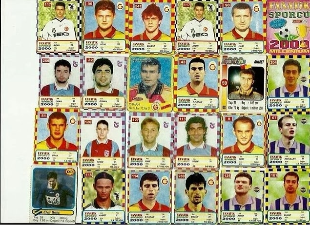 Futbolcu kartları..