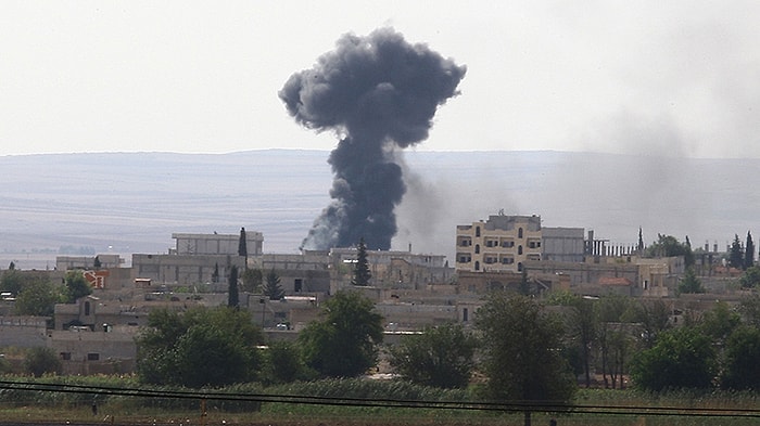 Kobani'ye Ağır Bombardıman