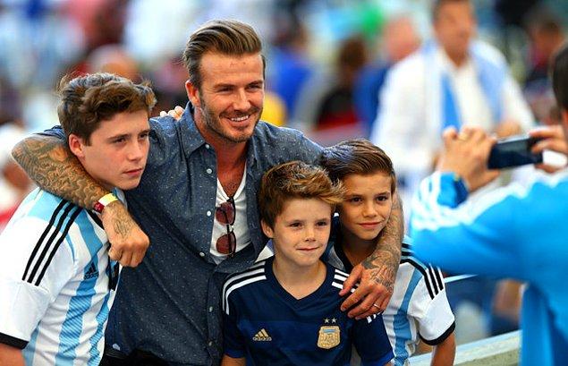 25. David Beckham ve oğulları Brooklyn, Cruz ve Romeo