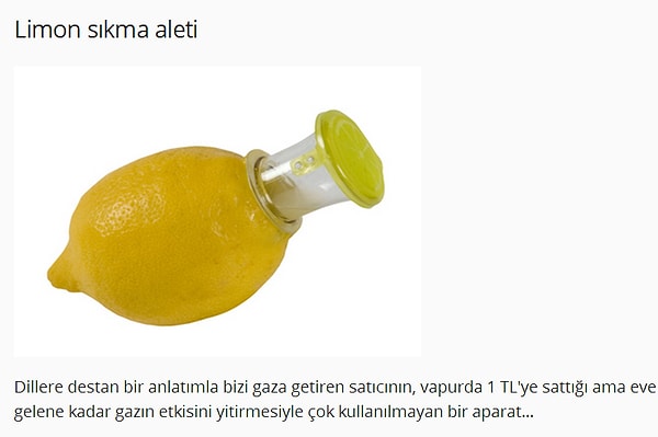 9. Limon Sıkma Aleti