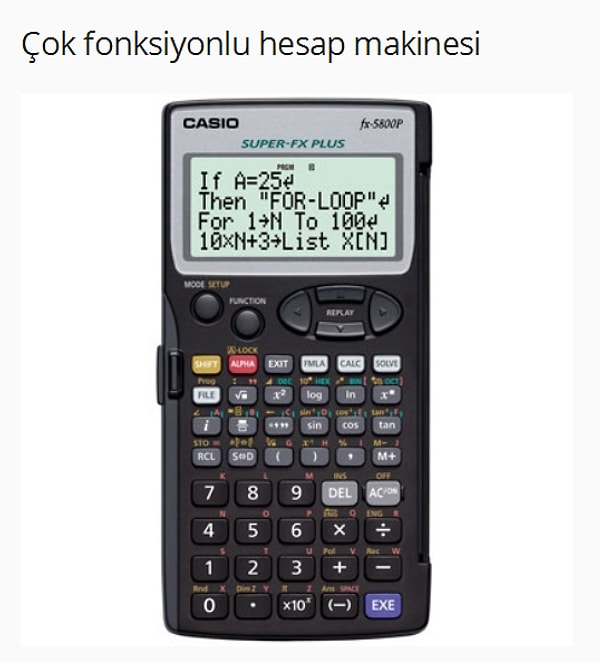 11. Çok Fonksiyonlu Hesap Makinesi