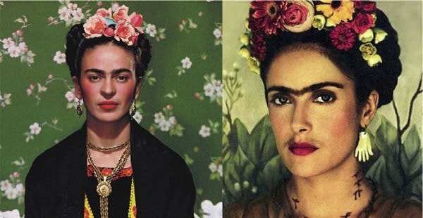 12. Salma Hayek,  2002 yapımı Frida filminde ünlü ressam Frida Kahlo'yu canlandırmıştır.