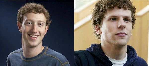 20. Jesse Eisenberg, 2010 yapımı The Social Network filminde Facebook'un kurucusu Mark Zuckerberg'i canlandırmıştır.