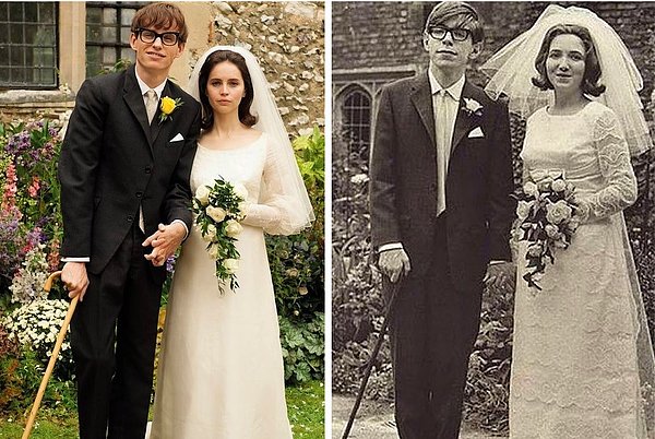 32. Eddie Redmayne ve Felicity Jones, 'Her şeyin Teorisi' isimli 2014 yapımı filmde Jane & Stephen Hawking çiftini canlandırdı.