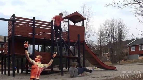 Bir Anda Ortaya Çıkan Amerikan Güreşçisi Önüne Çıkanı Nakavt Ediyor!