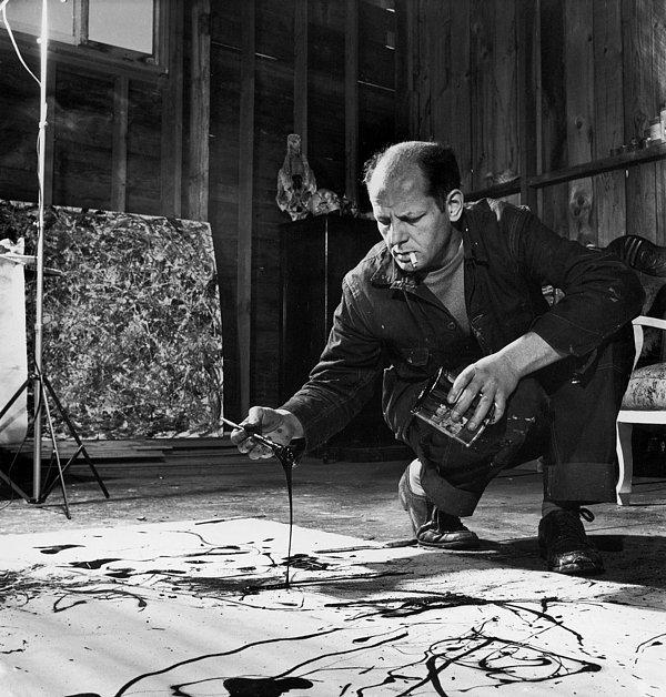 10. Jackson Pollock ile boyalar yoluyla sohbet etmiştir!