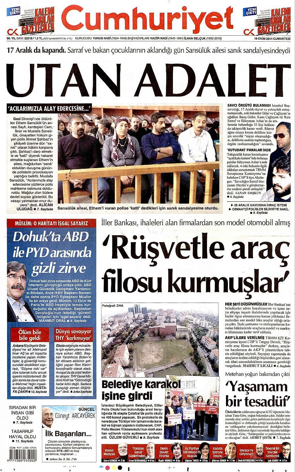 Gazetelerde Bugün | 18 Ekim Cumartesi