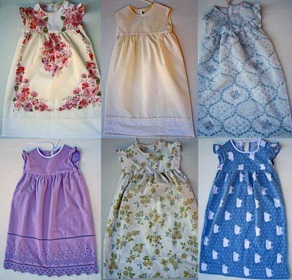 23. Eski tip bir yastık yüzünden çocuklara klasik ve küçük yaşında bir moda ikonu olmasını sağlayacak elbiseler üretebilirsiniz.