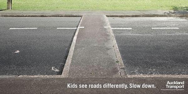 2. Çocuklar yolları farklı görür, yavaşlayın.