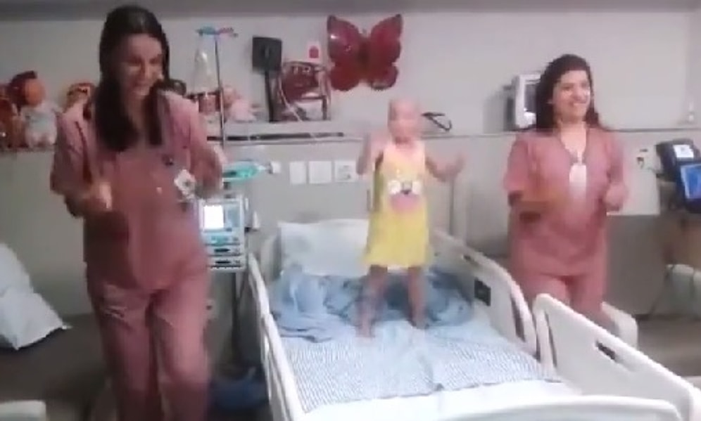 Lösemi Hastası Çocuğun Hemşirelerle Dansı