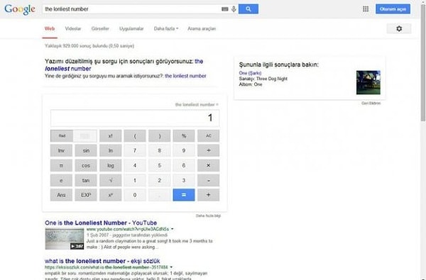 10. Eğer okumadıysanız Google’da “answer to life, the universe and everything” diye yazıp kendimi şanslı hissediyorum düğmesine basın. Karşınıza çıkacak olan sayı size soruların yanıtını verecek.