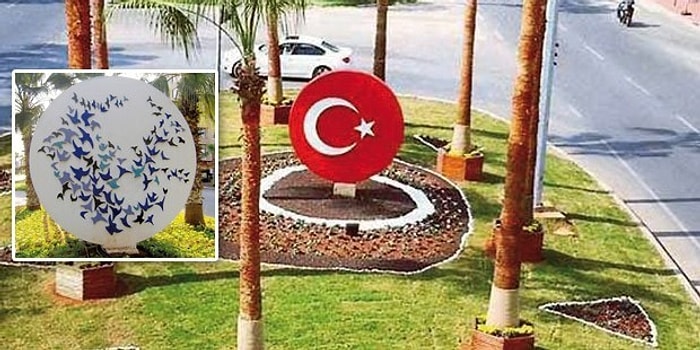 Mersin'deki 'Özgürlük Heykeli'nde Kuşlar Uçtu, Türk Bayrağı Geldi