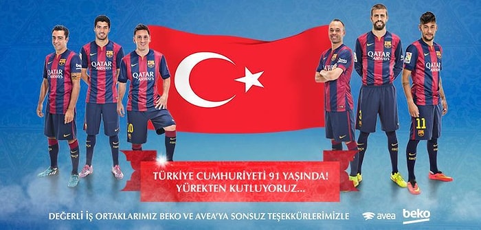 Barcelona'dan 29 Ekim İçin Çok Özel Mesaj