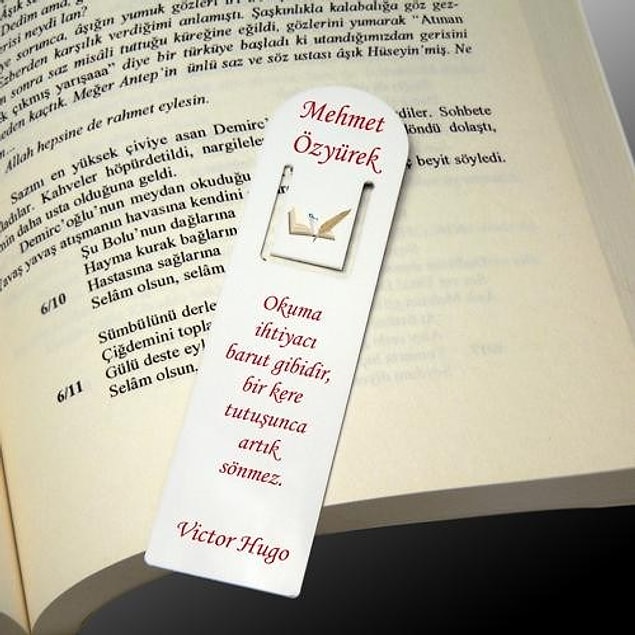 Kişiye Özel Kitap Ayracı - İsim ve Yazı Baskılı