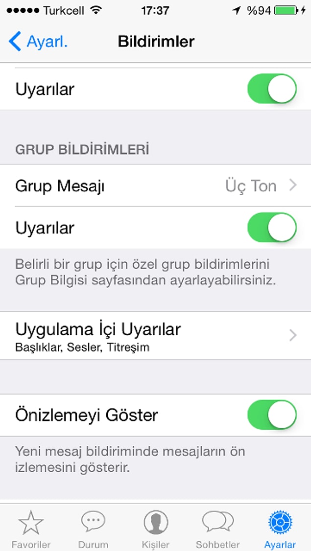 Önizlemeyi Göster seçeneğini aktif hale getirin