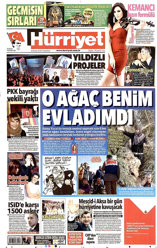 Gazetelerde Bugün | 8 Kasım Cumartesi