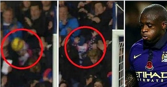 Yaya Toure'nin Şutunun Küçük Taraftarı Vurması ve Özür Jesti