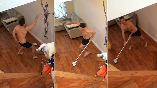 Dans Ederek Temizlik Yapmadan Önce Evde Yalnız Olduğunuzu Kontrol Edin