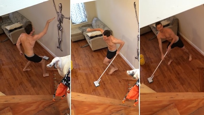 Dans Ederek Temizlik Yapmadan Önce Evde Yalnız Olduğunuzu Kontrol Edin