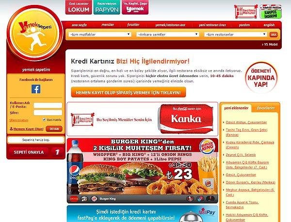 1. Yemeklerin Sepeti - yemeksepeti.com