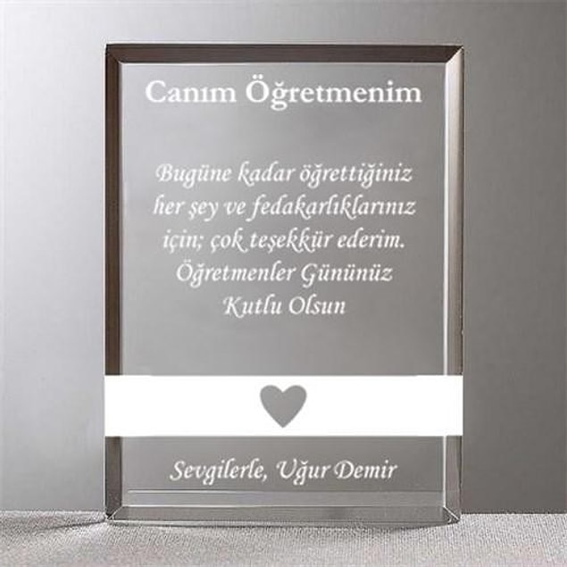 Öğretmenler Günü Akrilik Ödül Model 2
