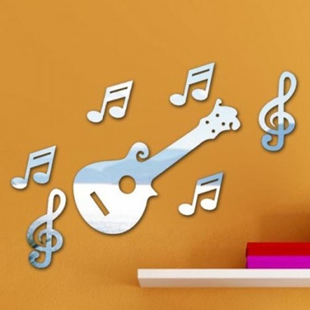 Dekoratif Gitar Ayna - Müzik Sembolleri Ayna