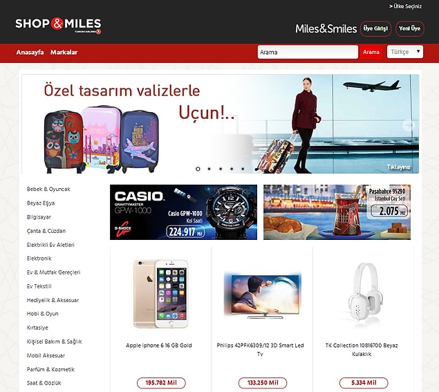 Türk Hava Yolları, Shop&Miles Sanal Mağazasını Açtığını Duyurdu